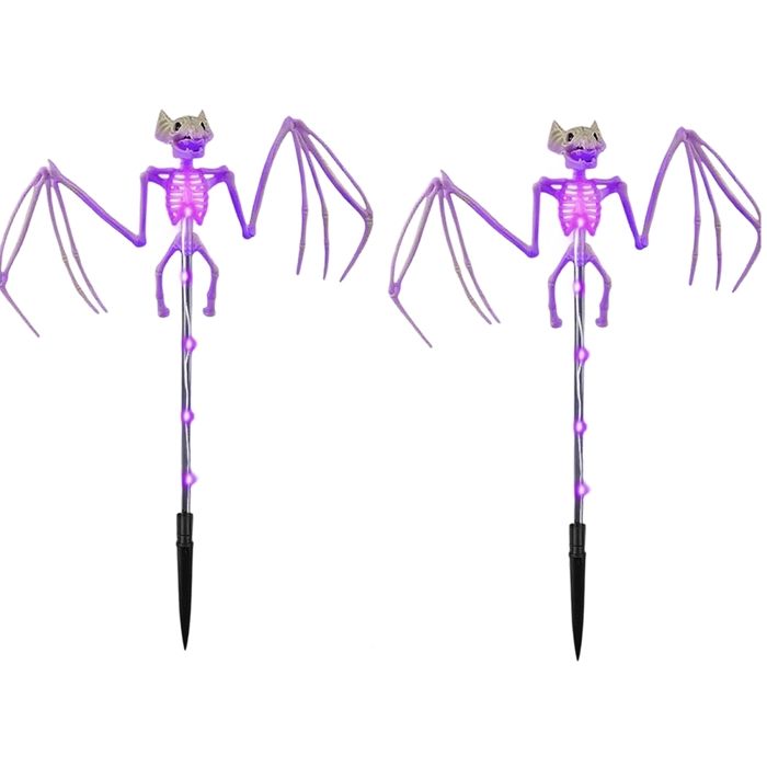 Lot de 2 Décorations DHalloween Lampes Solaires DExtérieur pour Jardin pour Tombe Cour Maison Cadeaux de Fête DHalloween