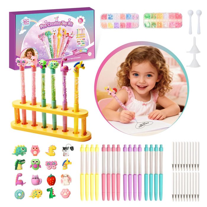 Atelier Des Stylos-Fabrique A Stylo-Activite Manuelle Enfant-81PCS-Activité Manuelle Enfants 6-12AnsCadeau Anniversaire Fille Garco