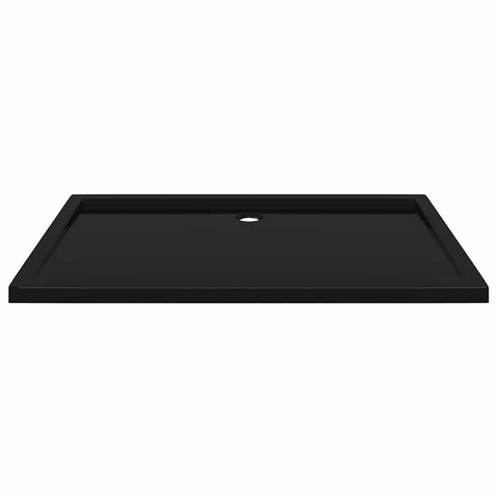 Receveur de douche rectangulaire - MEUBLECHIC - 70x120 cm - Noir - ABS renforcé fibre de verre - Seuil bas