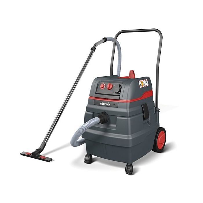 Aspirateur industriel - Starmix - 1600 W - 75 l/s - 280 mbar - 50 l réservoir - 58x47x64 cm