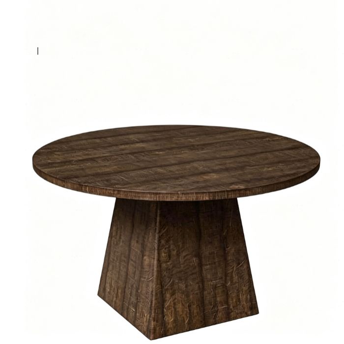 Table de salle à manger ronde de 120 cm Plateau en MDF pour salle à manger salon ou cuisine Pied central robuste 4 à 6 personnes
