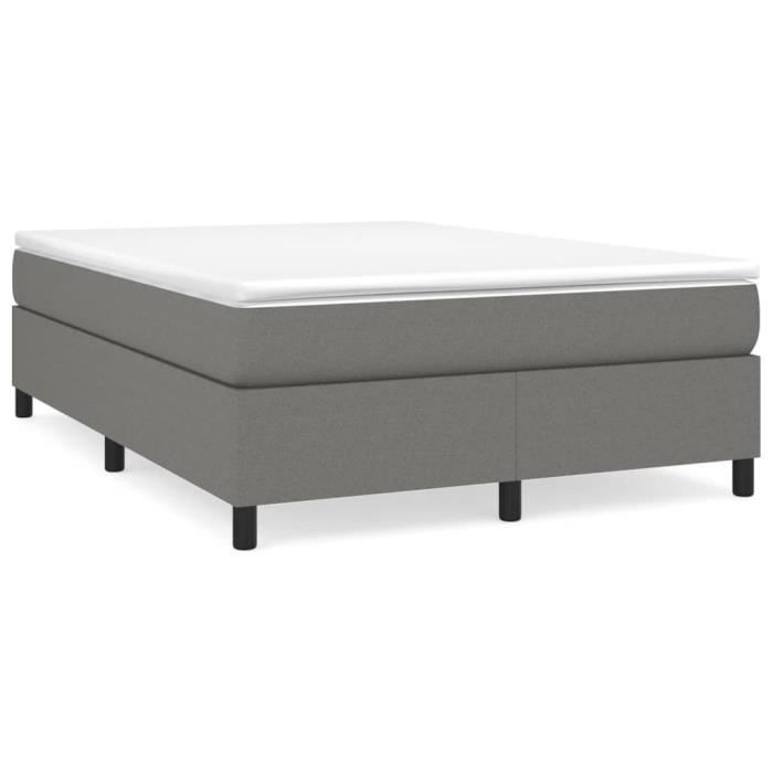 Sommier à ressorts - AKOZON - 140x190 cm - Tissu durable - Pieds robustes - Soutien ferme