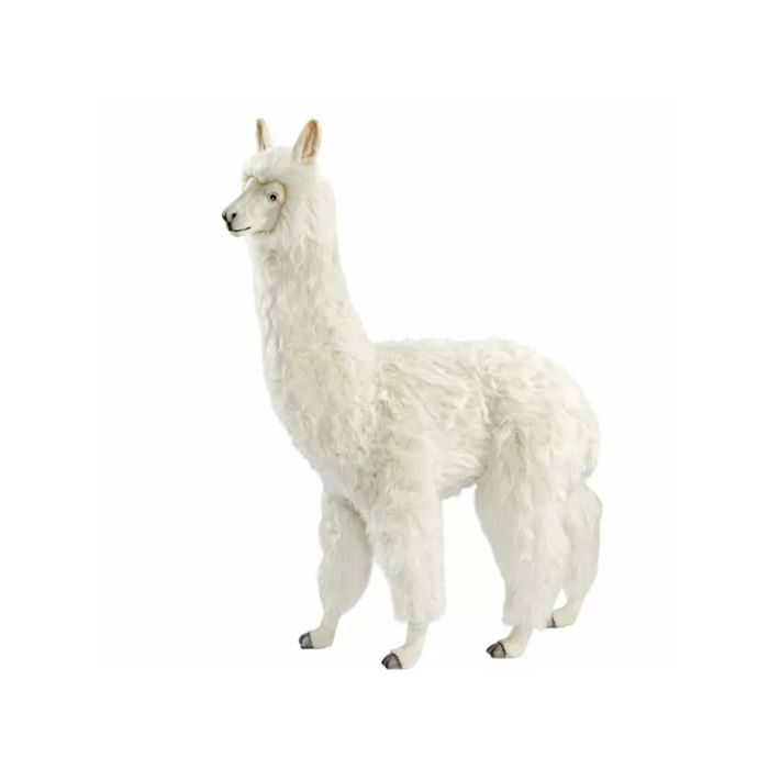 Peluche Alpaga Mouton Doux - 28cm (Rose) - Cadeau Enfant, Doudou Compagnon - Remplissage PP Coton
