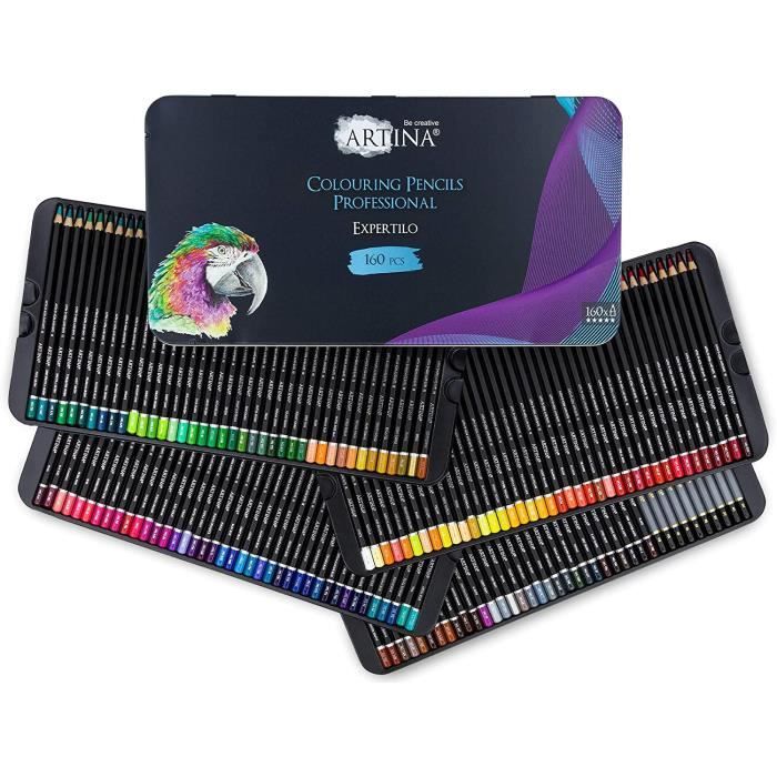 artina expertilo lot de 160 crayons couleur professionnels coffret crayon dessin certifie fsc adulte incassables cdiscount beaux arts et loisirs creatifs coloriage brawl star emz