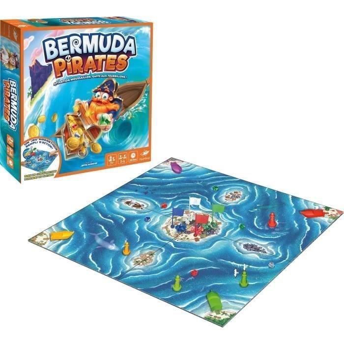 Bermuda Pirates - Asmodee - Jeu de société magnétique - Jeu d'action 2 à 4 personnes - 7 ans et plus