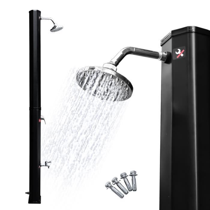 Douche Solaire Extérieure 18L/20L - Chauffe-Eau Solaire Sans Électricité, Température Réglable Jusqu'à 60°C - Pour Jardin, Piscine, Camping