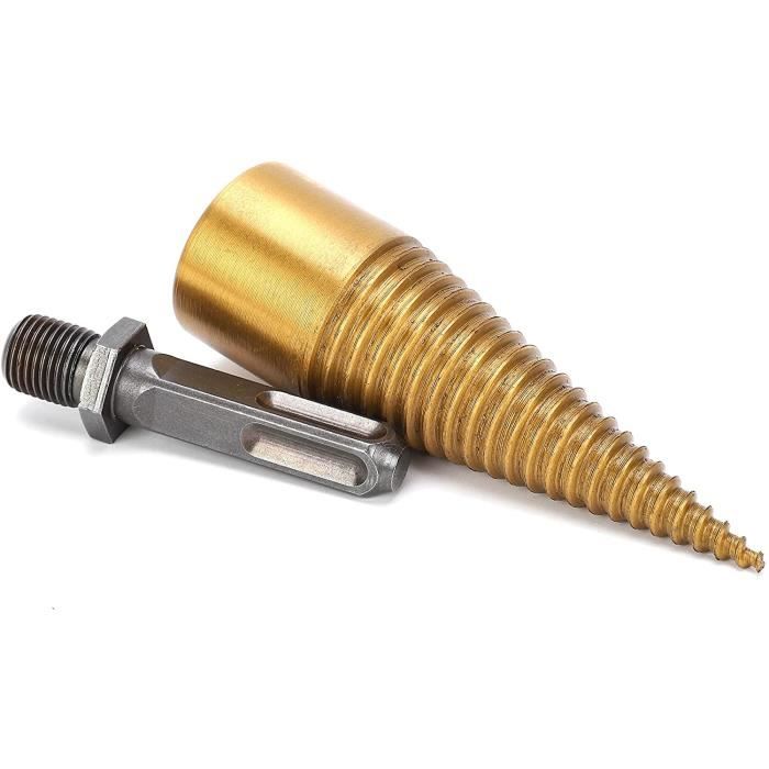 Foret Fendu Foret À Bois De Chauffage 32 Mm Fendeur De Bches En Bois C45 Outil De Forage À Cne