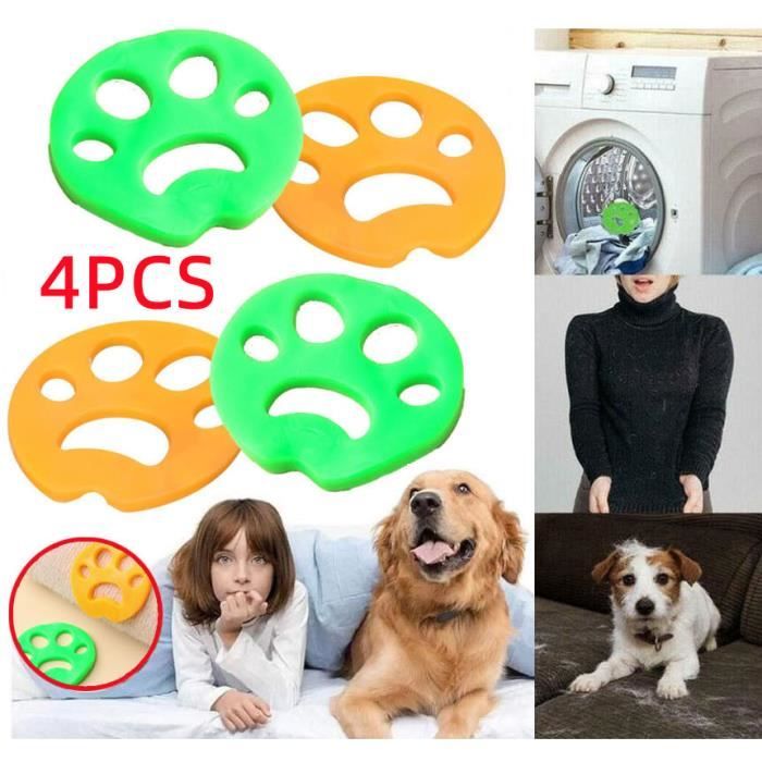 4pcs boules de lessive, épilateur pour animaux de compagnie, anti-enroulement,  boules anti-peluches, épilateur réutilisable