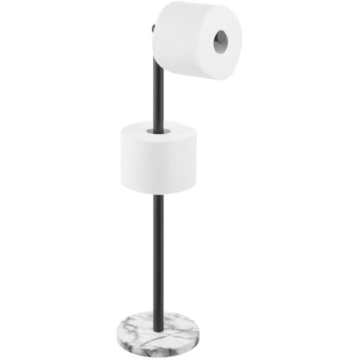 Derouleur Papier Wc Porte-rouleaux WC WENKO Sur Pied - Design Minimaliste Avec Rangement 4 Recharges Noir Porte Rouleaux WC