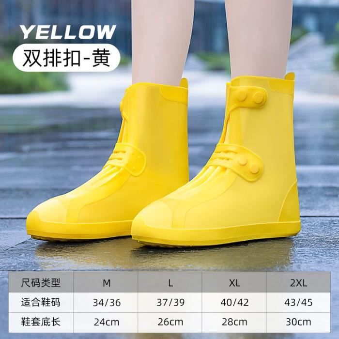 Couvre-chaussures en silicone Protège-chaussures Portable Hommes Femmes  Bottes de pluie Anti-dérapant Couvre-chaussures de XL