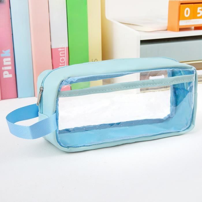 Boîte Stylo Transparente – Étui à Crayons Rigide, Compartimenté – Rangement Portable Pour Papeterie, Cosmétiques, Pièces