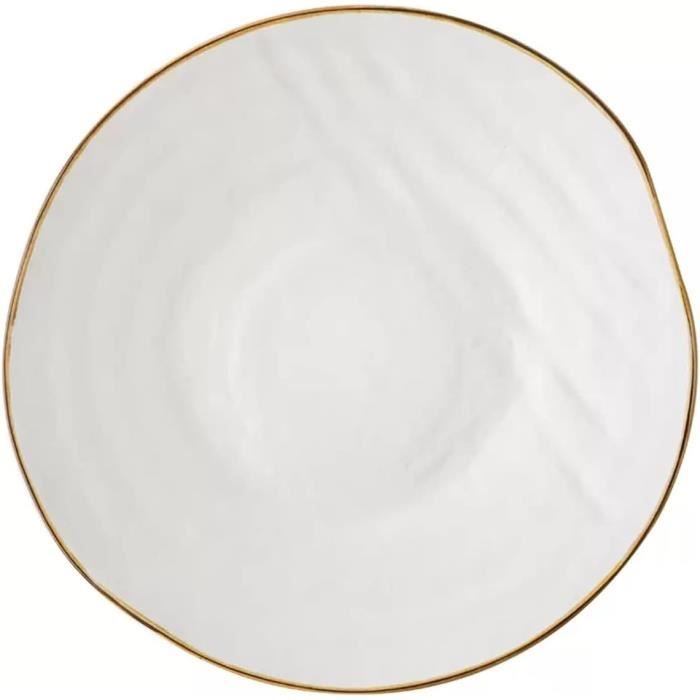 Lot De 6 Assiettes À Dîner Modernes En Grès Bleu Bulle De 26,7 Cm,Passent Au Micro-Ondes,Au Four