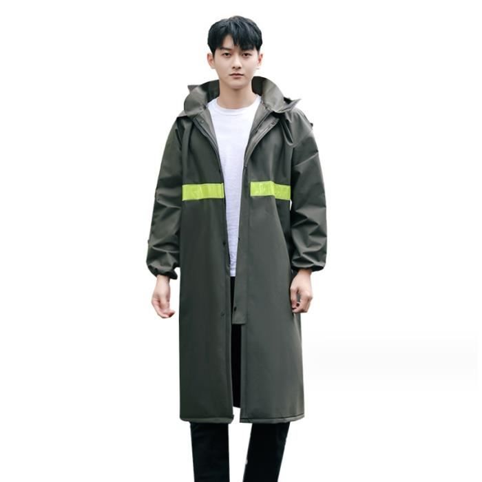 Poncho pluie Veste de Pluie Longue de Hommes avec Bande