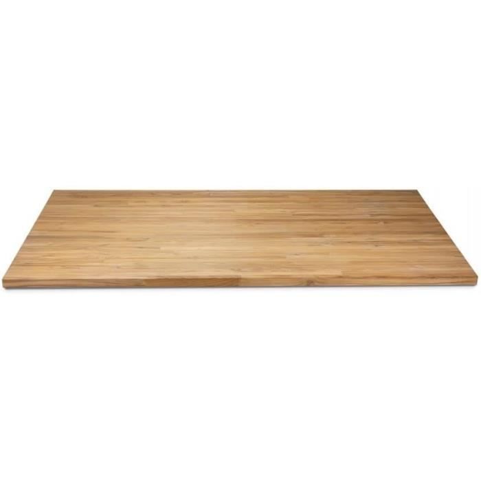 Plateau En Teck Naturel Faro - 58x38 Cm - Décoration Nordique, Maison, Salon - Stable Et Léger