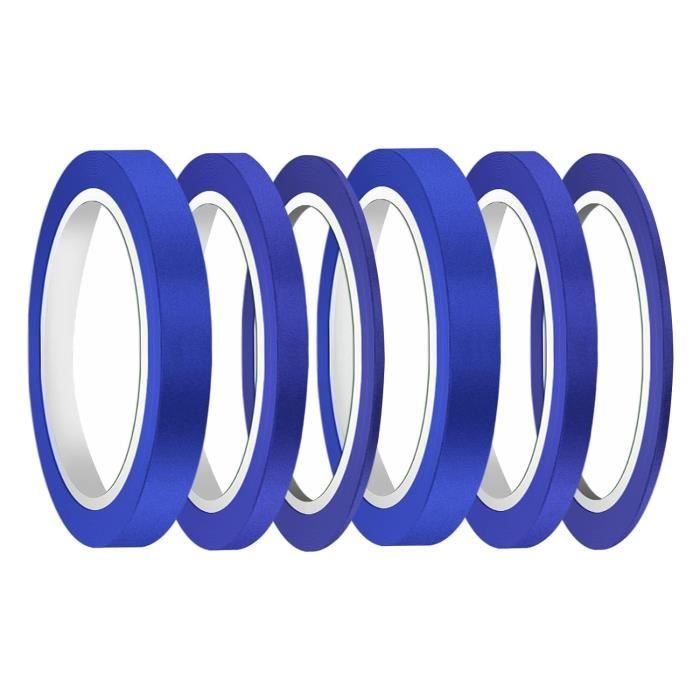 AIEX 4 Rouleaux Ruban Adhésif Couleur Fine Line - 3/6/12,6mm Pour Peinture, Auto Et Bricolage