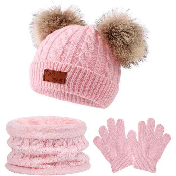 Ensemble Bonnet + écharpe Tube Enfant Licorne - 95% Coton - Taille Unique 2-8 Ans - Réflecteurs 360° - Pour Toutes Saisons