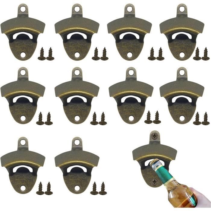 Lot De 2 Décapsuleurs Noirs En Acier Inoxydable - 12,5 Cm, Plat, Poignée PVC, Porte-Clés Intégré - 3