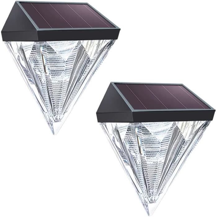 Lanternes Solaires Extérieures IP65 - Lot De 2 En Métal, 600mAh, Allumage Automatique, Décoration Jardin