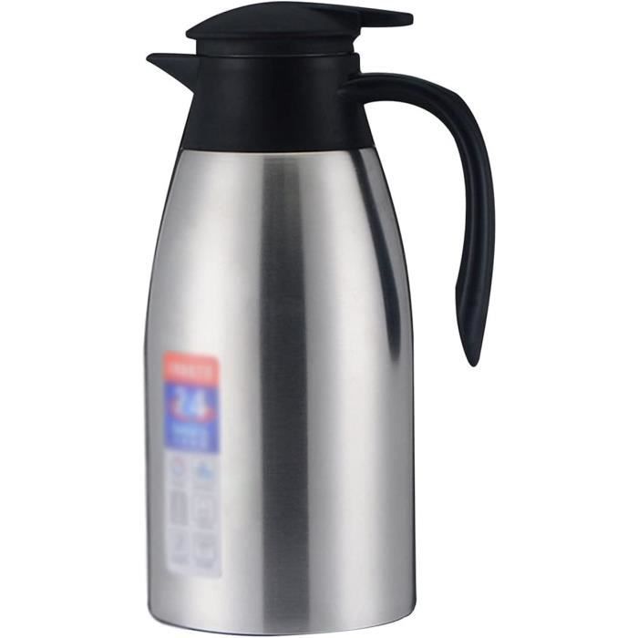 Carafe à Café Thermique MOTUZP 1000ml - Théière Isotherme 22.2oz, Garde Chaud 12h, Noir - Pichet Isolé Avec Passoire