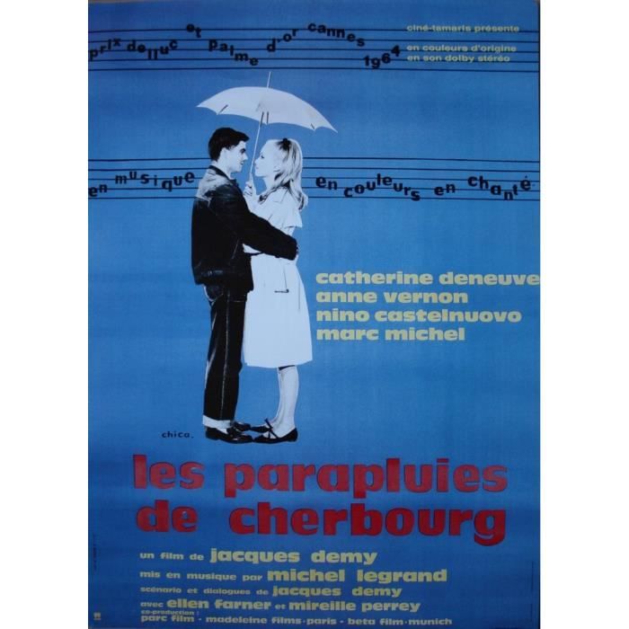 LES PARAPLUIES DE CHERBOURG Affiche Cinéma Originale Roulée Petit