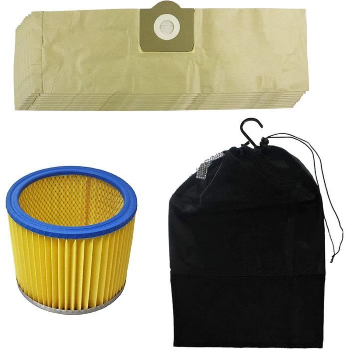 Lot de 10 filtres et sacs à poussière pour aspirateur Parkside Lidl PNTS  1300 1400 1500 + sac de rangement[1088] - Cdiscount Electroménager