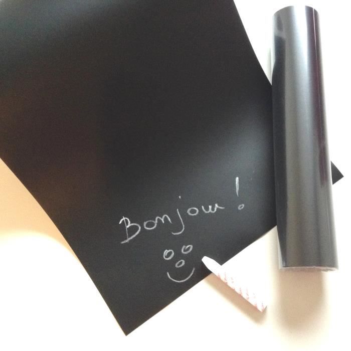 Rouleau de Film Ardoise (Sticker Tableau Noir pour écrire à la Craie) -  Cdiscount Bricolage