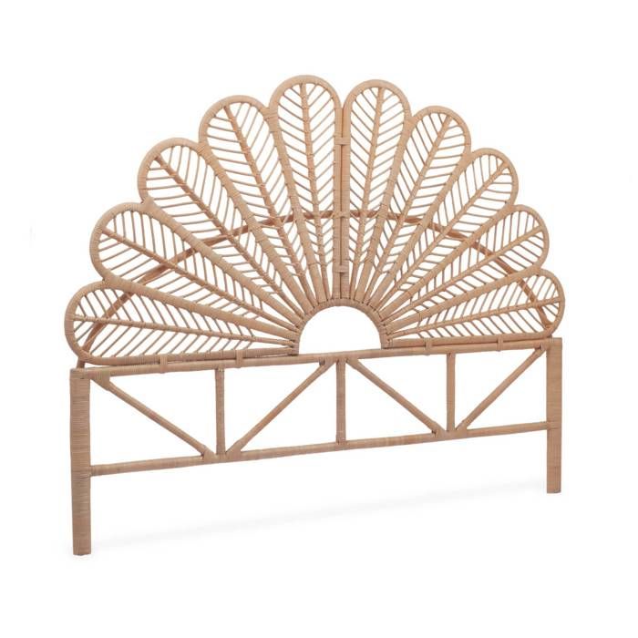 Tête de lit en rotin naturel L 140 x P6 x H115cm