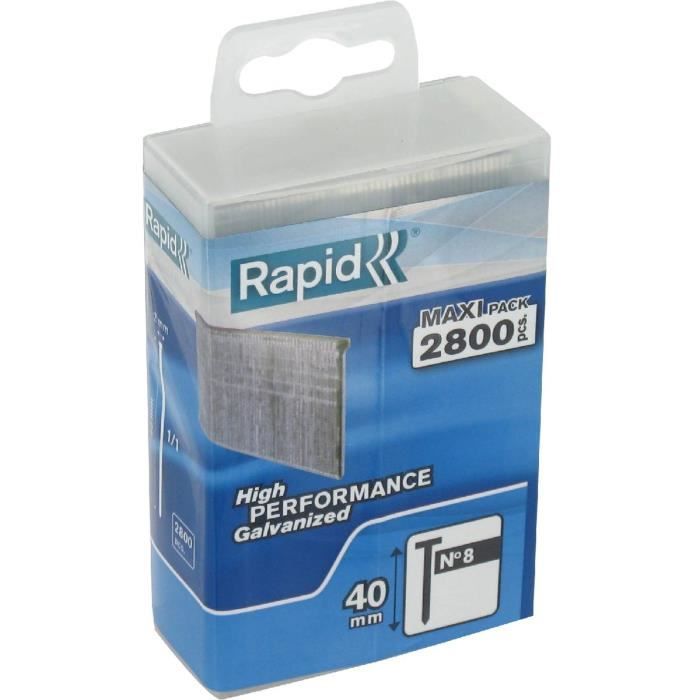 Rapid Pointe tête fine n°8 40 mm 2800 pièces - vue 1
