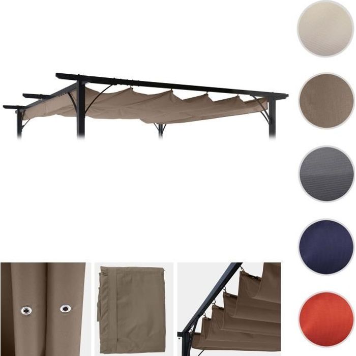 Toile De Rechange Pour Pergola 3 5x3 5m Hwc C42 Toit Ouvrant Taupe Achat Vente Pergola Toile De Rechange Pour Cdiscount