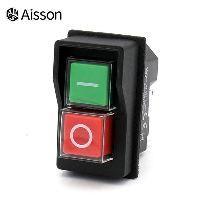 Interrupteur à Bouton-poussoir Électromagnétique KJD18 - 7 Broches, 400V, Étanche - Pour Machines-Outils Industrielles