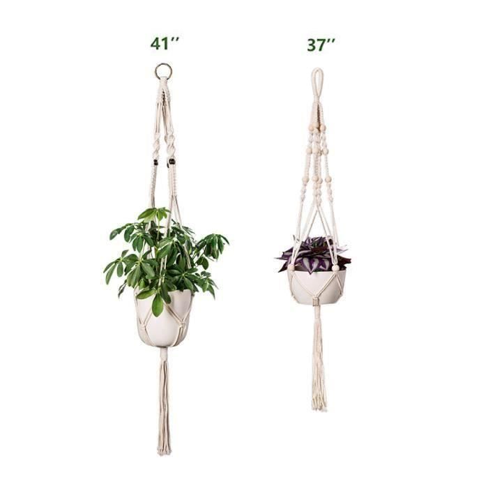 Cintre Pour Plantes En Macramé, Fait à La Main, Pour Pot De Fleurs, Décoration Murale De La