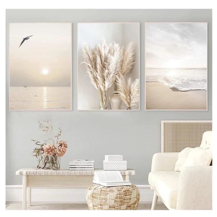 3 posters décoratifs muraux élégants pour salon, chambre à coucher
