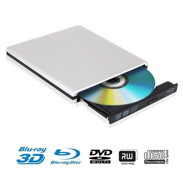 Lecteur Dvd Blu Ray 4k 3d Externe Portable Ultra Slim Usb 3 0 Graveur De Dvd Cd Rw Pour Mac Os Linux Windows Xp Vista Pc Cdiscount Informatique