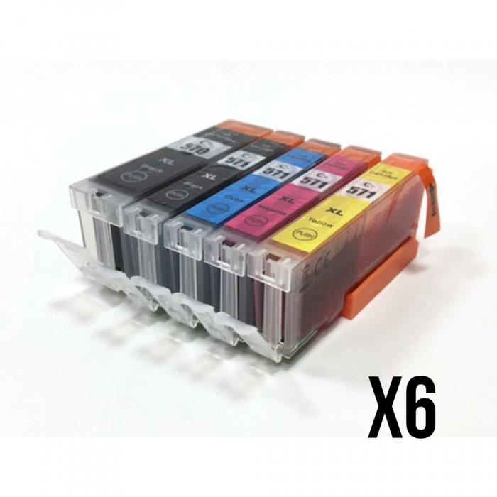 6x100ml Bouteille D'encre Et PGI-570 CLI-571 Rechargeable Cartouche D