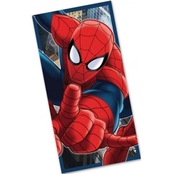 Spiderman Serviette De Plage Spiderman Marvel Achat Vente Serviettes De Bain Cdiscount