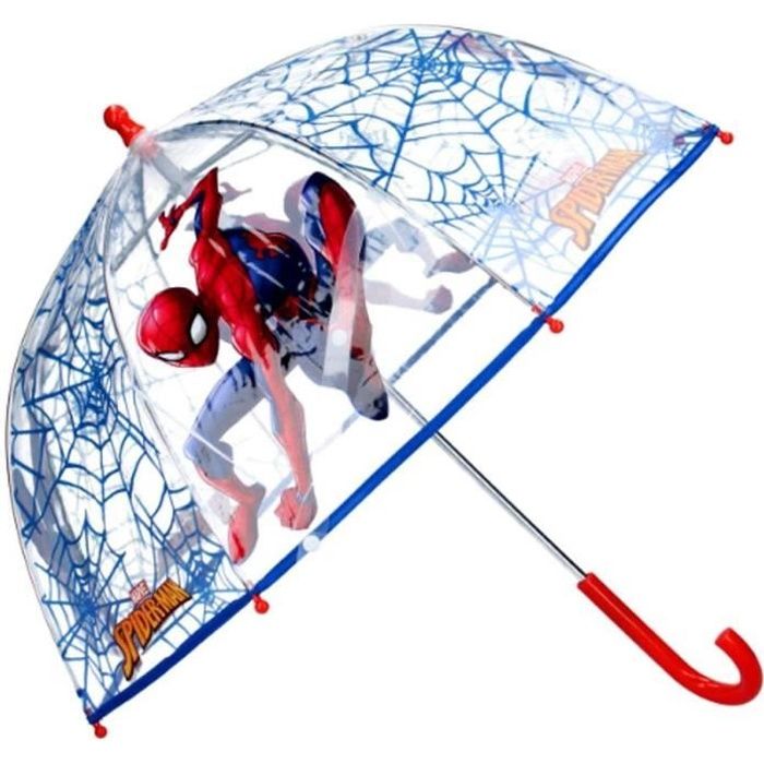 Parapluie enfant cloche transparent manuel imprimé Spiderman
