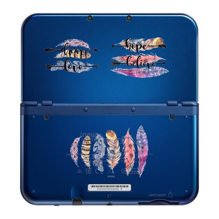 Coque NEW 3DS XL plumes boho chic quotes love dream boheme transparente Cdiscount Informatique