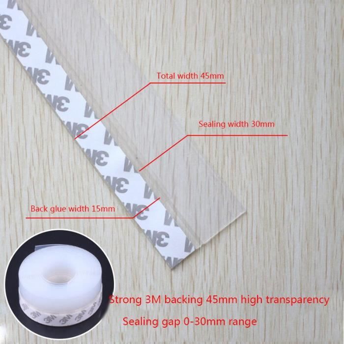 Pratique Coupe-vent haut de fenêtre silicone transparent Porte Barre Bande étanchéité Pratique Coupe-vent haut de fenêtre silicone transparent Porte Barre Bande étanchéité