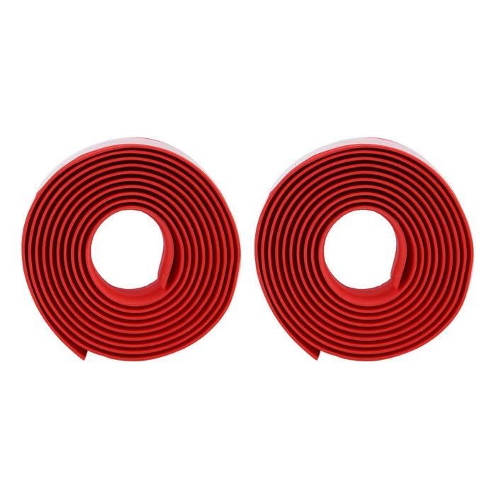 Bande de guidon de vélo de route, EVA pour guidon de vélo (noir + rouge) et pièces de rechange