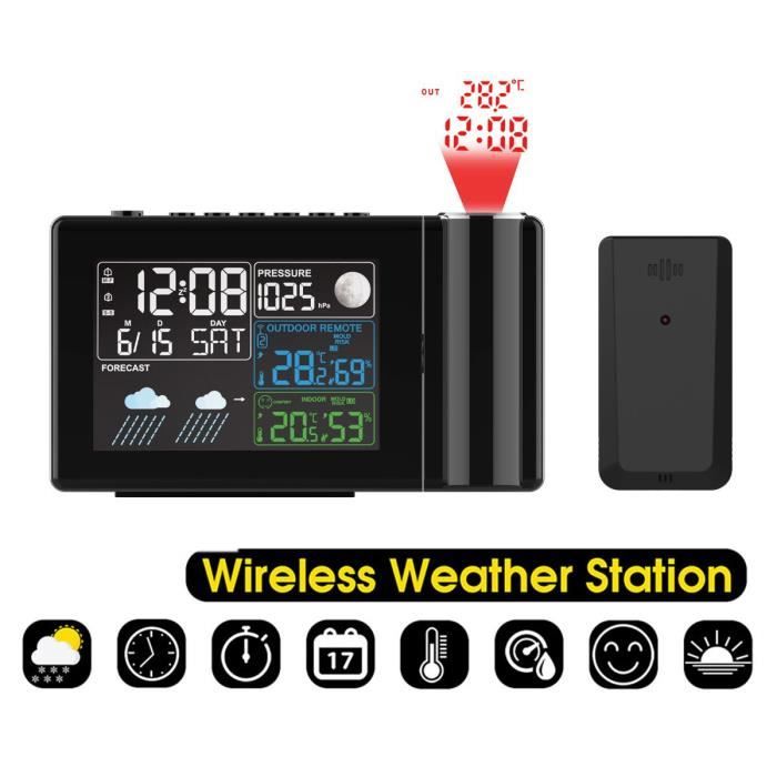 Station météo sans fil FJ3362G, réveil, hygromètre à écran tactile, capteur de lever de soleil  1420