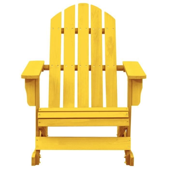 new fr | chaise à bascule de jardin adirondack bois de sapin jaune | fauteuil de jardin | fauteuil de salon superbe430952}