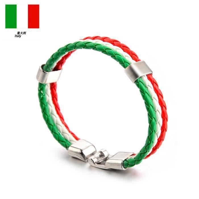 Lot De 5 Bracelets Silicone Drapeau National - Unisexe, Taille Unique - Pour Supporters Foot, événements - 4