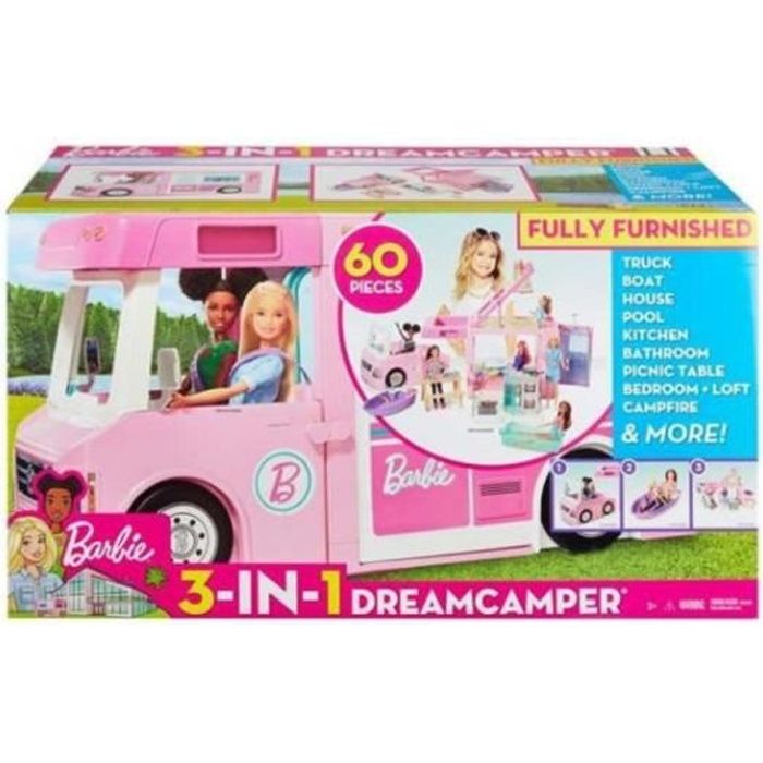 Pack Accessoires Tv Video Son Barbie Camping car Barbie 60 pieces Cdiscount Jeux Jouets