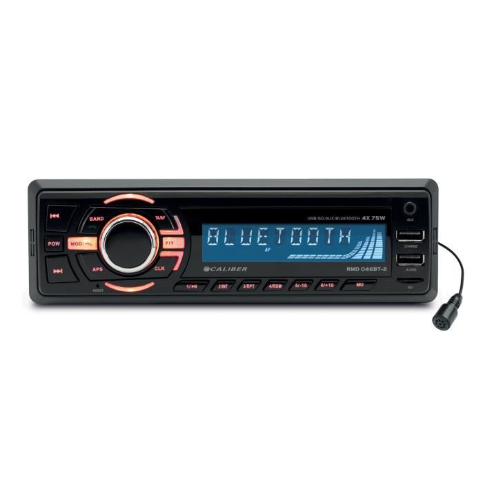 Autoradio Caliber RMD046BT-2 75W x 4 - Bluetooth - RDS/USB/SD/MP3/AUX/FM