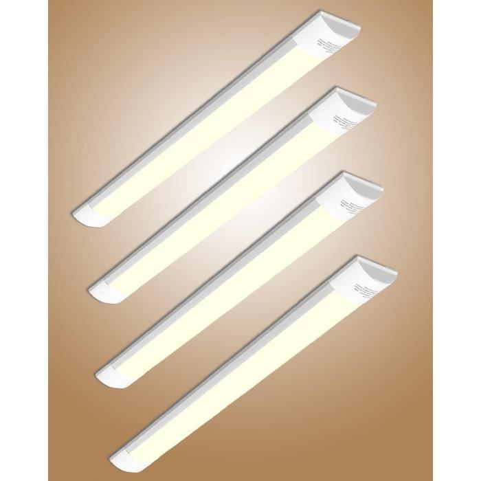 Bellanny Réglette LED Étanche 30CM 10W 1200LM - Plafonnier Extérieur Blanc Froid 6500K Pour Garage, Atelier, Cuisine