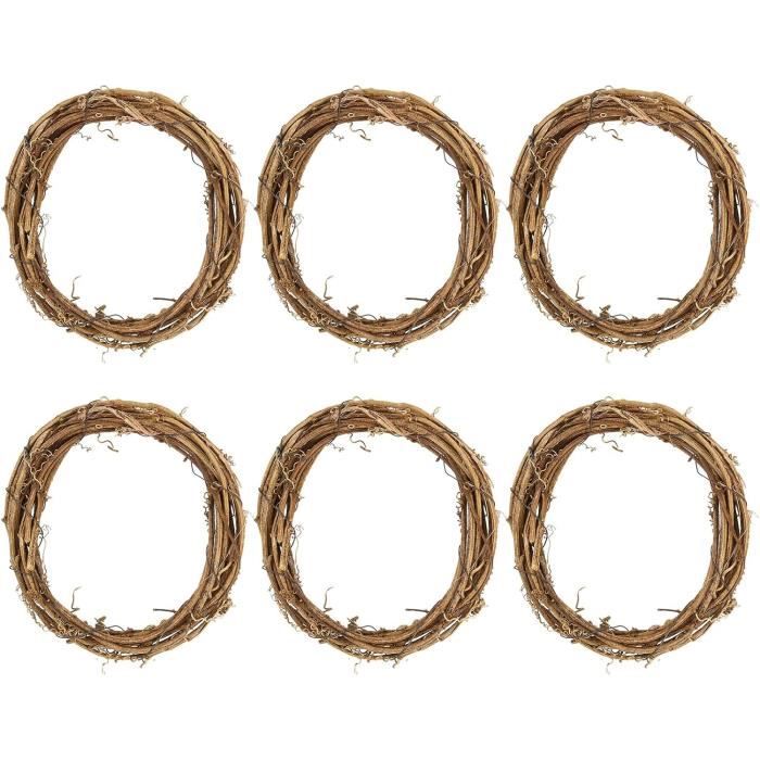 Couronne Cœur En Rotin De Vigne - 10cm - Décoration Naturelle
