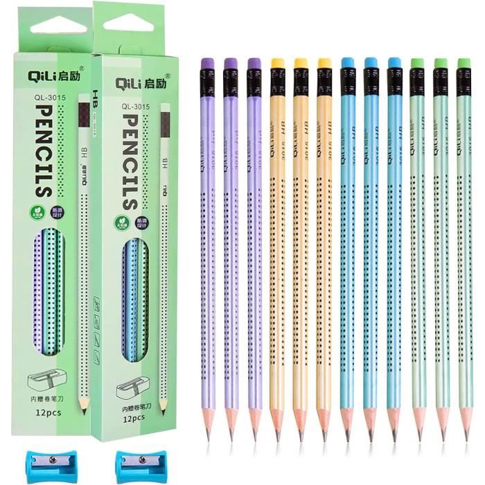 Lot 100 Crayons HB Avec Gomme 19 Cm – Crayons à Papier Bois Qualité Premium Pour École, Bureau, Dessin, Enfants Et Artistes