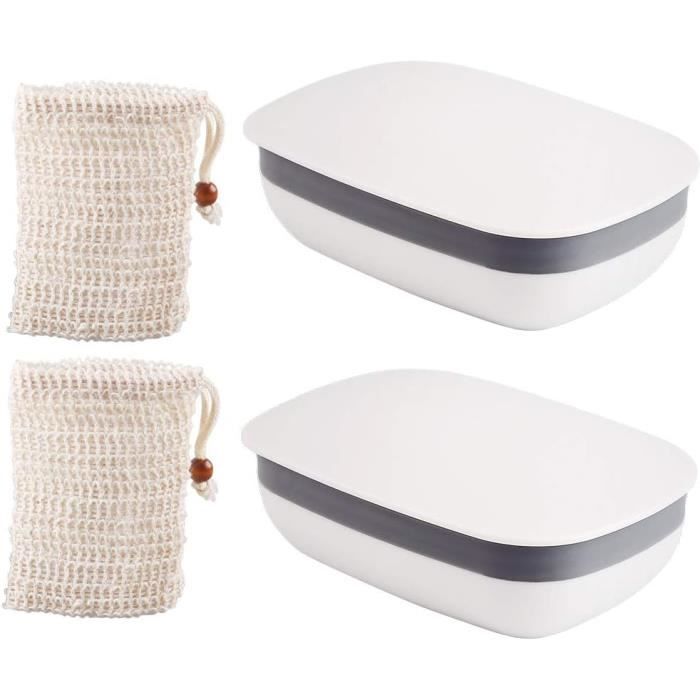 WideSmart 4 Pièces Boite Savon Voyage,Portable Boîte à Savon,Boîte à