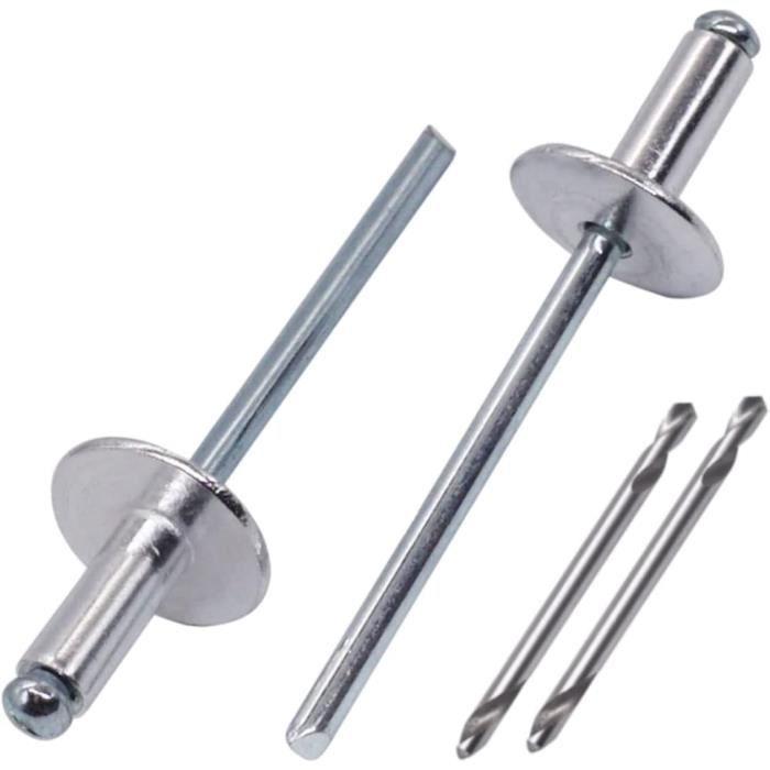 (600 Pièces) Rivets Aveugles À Grande Bride En Aluminium 4,0 X 10 Mm ...