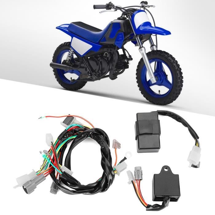 Cikonielf Faisceau d'allumage CDI Kit de bobine de câble de harnais d'allumage compatible avec PW50 PY50 Dirt Bike